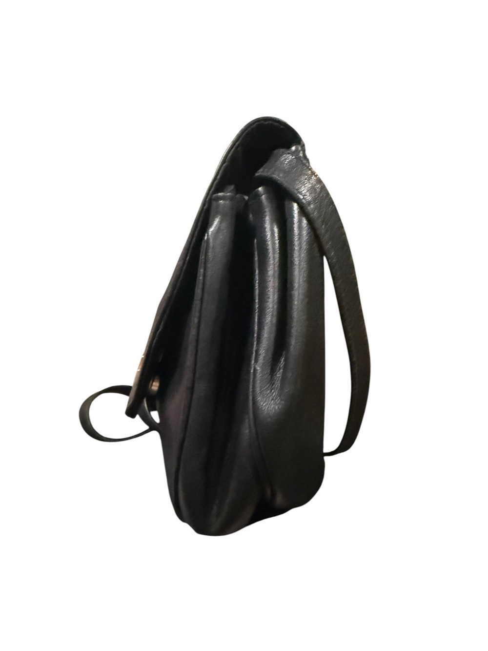 Vintage Paloma Picasso Black Leather Crossbody Messenger Bag Triple X Logo - Picture 4 of 11